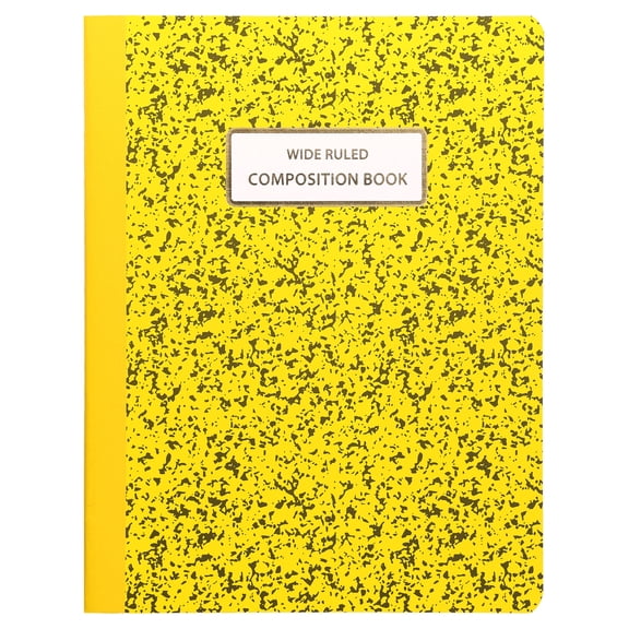 Pen+Gear Yellow Wide Ruled Composition Book, 7.5" x 9.75", 80 Sheets