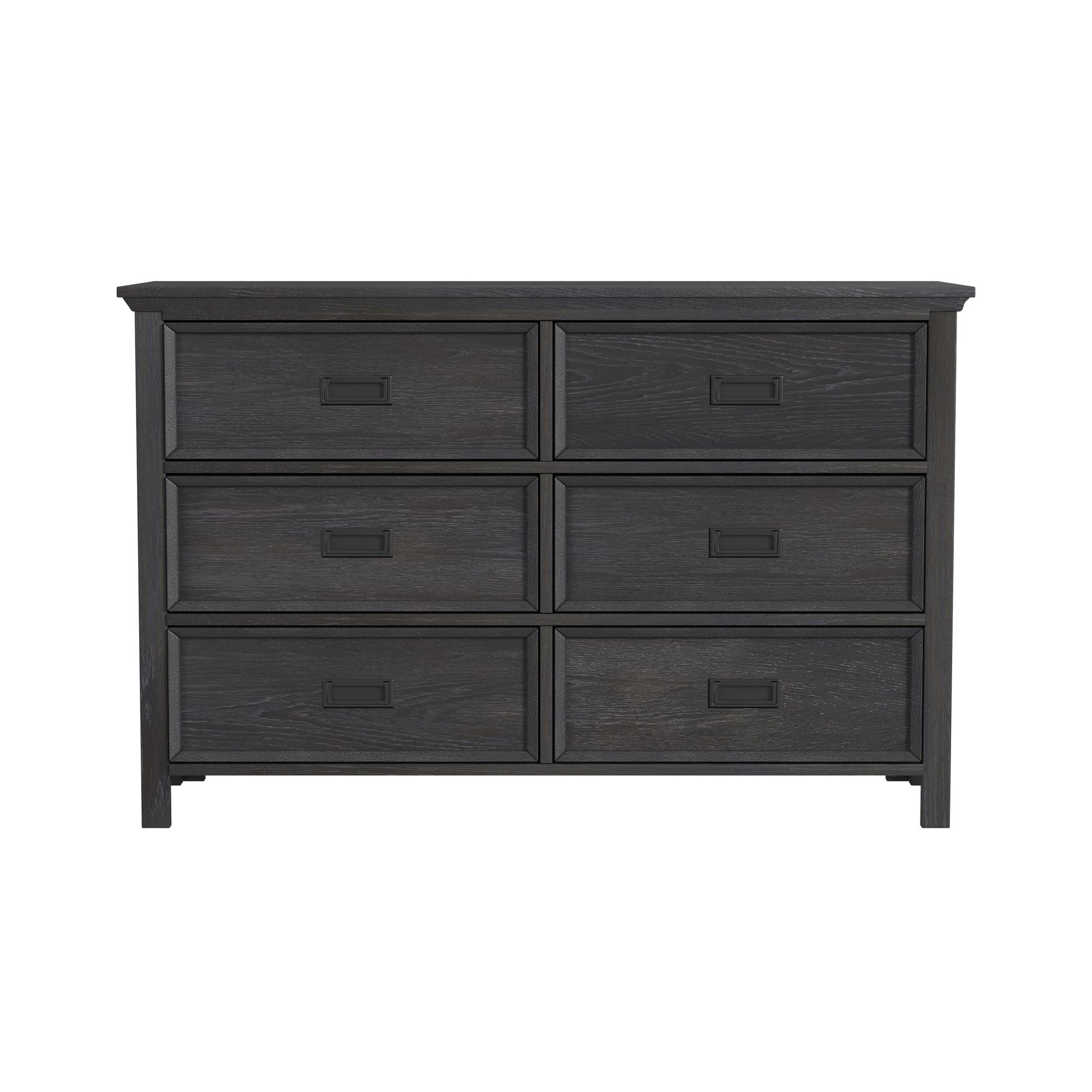 Picket House Furnishings Brooklyn Kids 6-Drawer Dresser in Charcoal