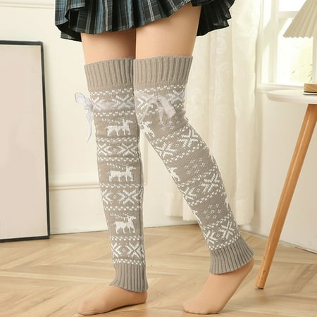 

Qazqa Women Christmas Deer Over The Knee Stockings Tie Socks