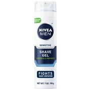 4 Pack - NIVEA FOR MEN Sensitive, Shaving Gel 7 oz