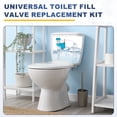 thumbnail image 6 of 1 Set Toilet Fill Valve Replacement Kit, Universal Quiet and Fast Stop Toilet Leaks Repair Kit, Height Adjustable Fill Valve Hardware for Tank and Bowl Water Control, Light Gray, 6 of 6