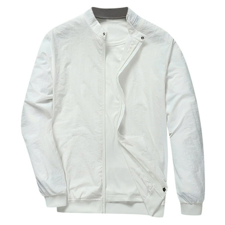 Buy online White Solid Long Sleeve Jacket from Jackets for Men by Hps Sports  for ₹740 at 60% off