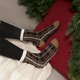 thumbnail image 3 of BambooMN Women's Funky Double Layer Cabin Thick Soft Warm Fuzzy Comfy Home Outdoor Socks, Assortment R, 2 Pairs, L/XL, 3 of 4