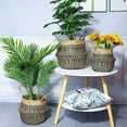 thumbnail image 4 of Wicker Grass Weaving Basket  Foldable Handmade Flower Storage Basket with Handle, 4 of 7