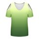 thumbnail image 5 of Puntoco Liquidación de blusas cortas para mujer Blusa de moda con escote en V, hombros descubiertos y manga corta con estampado degradado para mujer, 5 of 5