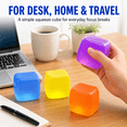 thumbnail image 5 of GrowthPic Large Stress Cube 4 Pack, Slow Rising Sensory Fidget Set for Teens and Adults, Soft Squeeze Stress Relief Cubes with Calming Colors for Desk and Workspace, 5 of 8