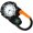 Black, variant on Outdoor Sport Clock Mountaineering Carabiner Pocket Watch Compasses Belt Clip Hanging Hook for Hiking Backpacking