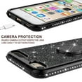 thumbnail image 3 of New Apple iPod Touch Case, Touch 7/6/5 Case,Glitter Cute Phone Case Women Girls with Kickstand, Bling Diamond Ring Stand Protective Clear iPod Touch 5th/6th Gen. - Black, 3 of 6