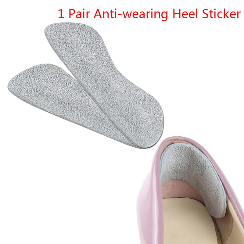 1 Pair Foot Care Cushion Insole Liner High Heel Shoes Back Leather Pad Insert ^P