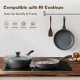 thumbnail image 5 of Ceramic Cookware, Multi Functional Non Stick Pan, Non Stick Frying Pans, Scratch Resistant Nonstick Fry Pan for Everyday Cooking, Even Heating Skillet for Gas and Induction Stove,BK,28CM, 5 of 6