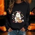 thumbnail image 2 of Halloween Sweatshirt for Women Sweatshirt Casual Wear with Long Sleeve Crewneck for Autumn and Winter Comfort Black S, 2 of 4