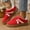 Red, variant on Fashion Suede Lace Up Flat Casual Shoes Comfortable Loafers For Daily Walking And Outing Blue 36