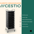 thumbnail image 2 of Mubson Carrito Organizador de 10 Cajones Cestio Negro, 2 of 5
