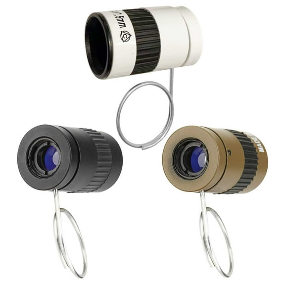 2.5X17.5mm Adjustable Portable Monocular Optical Lens, Ultra-Micro Finger Buckle Monocular Telescope Mini Pocket Micro Telescope Macro For Tourism Hunting Camping Equipment Thumb Miniature