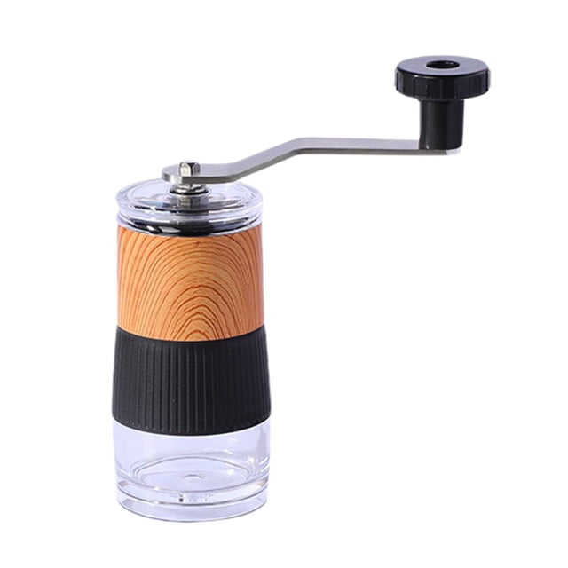 EGNMCR Manual Coffee Grinder With Ceramic Burrs Portable Hand Coffee Mill With Brush Handle Removable And Mini Size Good For Camping Hiking Backpacking Travel Hand crank coffee machine