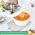 thumbnail image 3 of Yayeee Pot Holders Kitchen Heat Resistant with Pocket 7"x9.8" Cotton Oven Cooking Hot Pads, Flowers Cat, 3 of 7