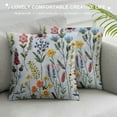 thumbnail image 3 of PHYHOO Wildflower Pillow Covers  Flowers Embroidered Decorative Pillowcases Throw Pillow Covers Farmhouse Pillow Cushion Cases Boho Home Decor Square Floral Pillow Case, 3 of 5