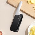 thumbnail image 4 of Stainless Steel Corrugated Knife, Wolf Tooth Potato Cutting Knife, Household Kitchen Knife, Wavy Blade, Slim and Sharp, Colorful Handle, Easy to Clean, Versatile for Hard Fruits Vegetables, 4 of 6