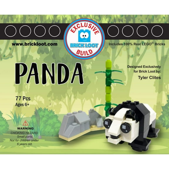 Brick Loot Panda Building Set Tyler Clites Edition Made with LEGO Bricks