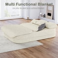 thumbnail image 6 of 75" Convertible Folding Sofa Bed,Full Size Sleeper Sofa with Blanket,Modern Chenille Fabric Floor & Futon Loveseat Couch,Memory Foam Folding Mattress Sleeper for Living Room, 6 of 7