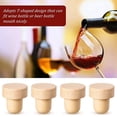thumbnail image 2 of 30X Tapones de Corcho para de Vino Tapones de Corcho En Forma de T para Vino Tapón de Corcho de Vino Tapones de Vino Reutilizables Tapones de Vino de Madera Y Goma, 2 of 5