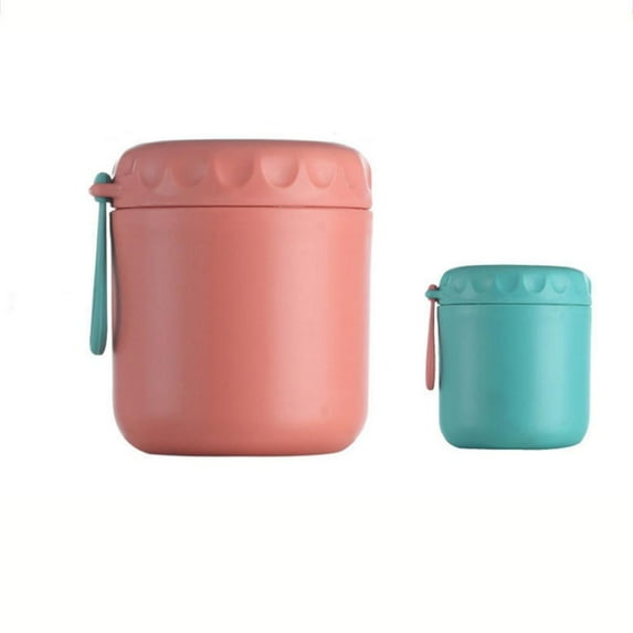 Esaierr Soup Cup Box Stainless Steel Handy Water Cup Lunch Box Soup Porridge Holder Portable Food Jar Container For School Office 4.53x3.74inch