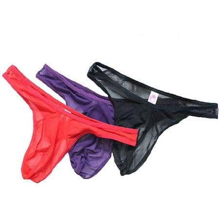 

Mens Mesh Thongs Lingerie Breathable Briefs Sexy Underwear See-Through Hot Under