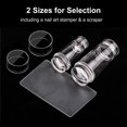 thumbnail image 2 of Graflsoa Double-Ended Transparent Nail Art Stamper with Lid, Includes Scraper, Large Size, OPP Bag Packaging, 2 of 6