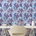 thumbnail image 2 of Ambesonne Floral Peel & Stick Wallpaper for Home, Roses Flowers Colorful Plot, 13"x36", Persian Blue and Pale Purple, 2 of 5