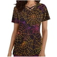 thumbnail image 2 of Fiudx Ofertas Flash Artículos En Oferta Top de Lactancia con Bolsillo y Cuello En V de Manga Corta con Estampado de Halloween para Mujer, 2 of 5