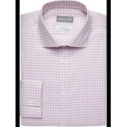 MICHAEL KORS Mens Pink Check Collared Dress Shirt L 16- 32/33