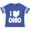 Football Blue and White, variant on Inktastic I Love Ohio with State Silhouette Boys or Girls Toddler T-Shirt