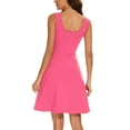 thumbnail image 3 of Womens Sundress With Pockets Summer Casual Round Neck Tank Dress Sleeveless Midi Beach Dress, 3 of 4