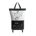 thumbnail image 5 of Wheeled Shopping Bag Foldable Shoulder Bag Lightweight Large Capacity Supermarket Pulling Basket, 5 of 6