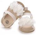 thumbnail image 4 of Infant Baby Girls Sandals Summer Crib PU Leather Bowknot Soft Anti-Slip Rubber Sole Toddler First Walkers Shoes, 4 of 7