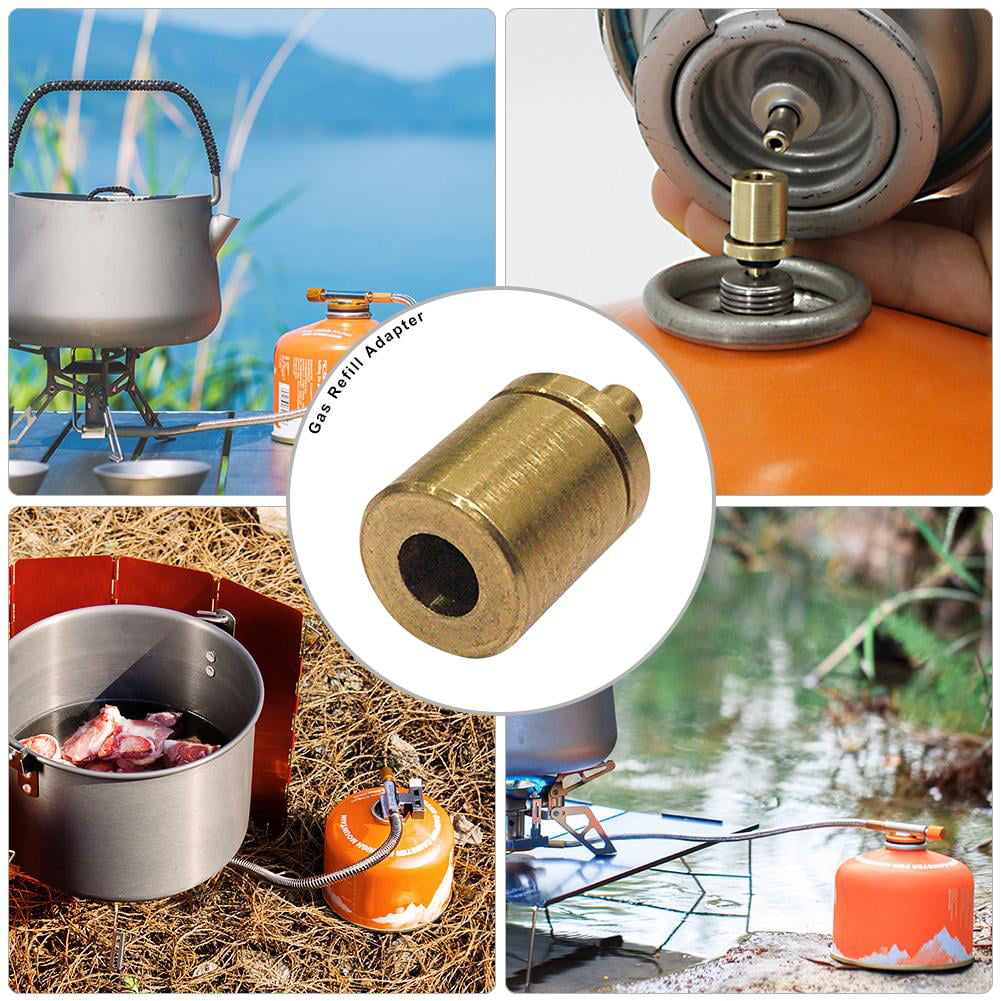 2pcs/set Gas Refill Adapter for Outdoor Hiking Camping Stove Inflate Butane 