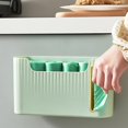 thumbnail image 4 of Organizador de bolsas de comestibles, soporte de bolsas de plástico, soporte de caja de almacenamiento, para cocina casera blanco perfecl Estante colgante, 4 of 8