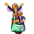thumbnail image 3 of ALEKO Halloween Inflatable Decoration Trick Or Treat Pumpkin Witches - 6 Foot, 3 of 7
