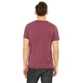 thumbnail image 2 of The Bella + Canvas Unisex Triblend Short Sleeve V-Neck T-Shirt - MAROON TRIBLEND - XS, 2 of 4