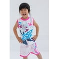thumbnail image 3 of Marvel Spider-Man Spider-Gwen Ghost Spider Toddler Girls Tank Top and Bike Shorts Outfit Set White 3T, 3 of 5