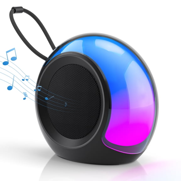 Portable Party Speaker, 20W Bluetooth Speaker with 8 RGB Light, Outdoor Speakers with IPX5 Waterproof, 20H, TWS Pairing, 5 Playback Modes for Home Party/Beach/Camping Essentials, Gifts for Men