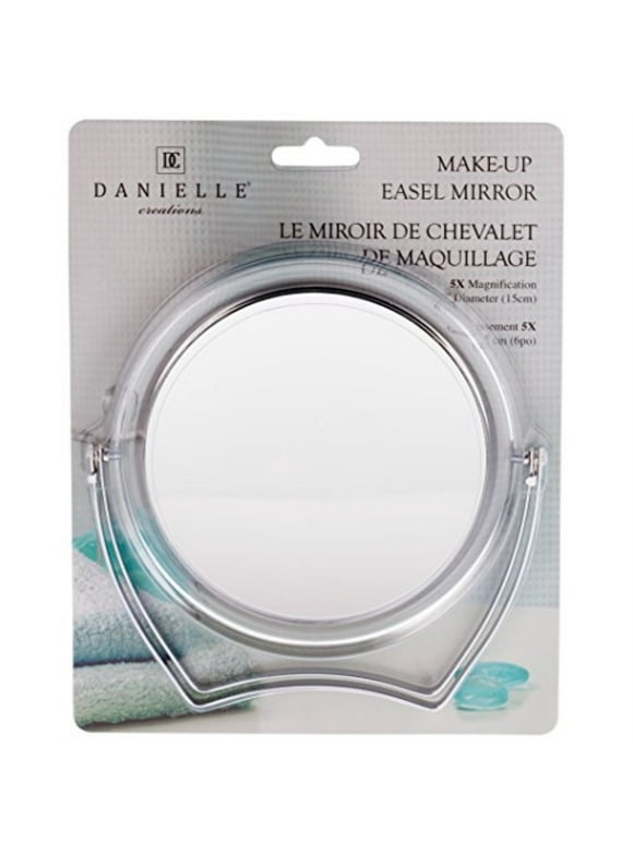 danielle creations chrome easel mirror, 5x magnification