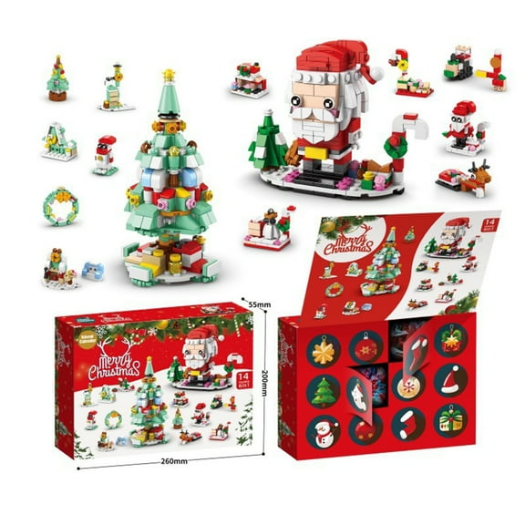Christmas Building Blocks Advent Calendar 2025, 12 Days of Surprise Construction Toys, Festive Hands-On Skills Holiday Gift, Approx. 10.2x7.9 In