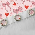 thumbnail image 4 of Erosebridal Kawaii Bow Curtains Pack of 2(42x84),Heart Dot Print Black Out Curtains,Red Pink Curtains for Living Room For Boys Girls,Microfiber Bedroom Decor, 4 of 6