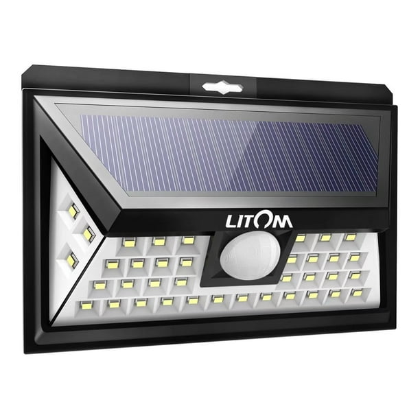 Litom 40 Led Motion Sensor Solar Light Bright Wall 3