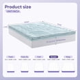 thumbnail image 5 of Bestier 3-in-1 Dual Layer Full Mattress Topper for Room Essentials, 2 inch Gel Memory Foam, 2 inch Thick Tencel Pillow Top Pad, Mattresses Cover for Bed, 6"-20" Deep Pocket, Blue, 5 of 9