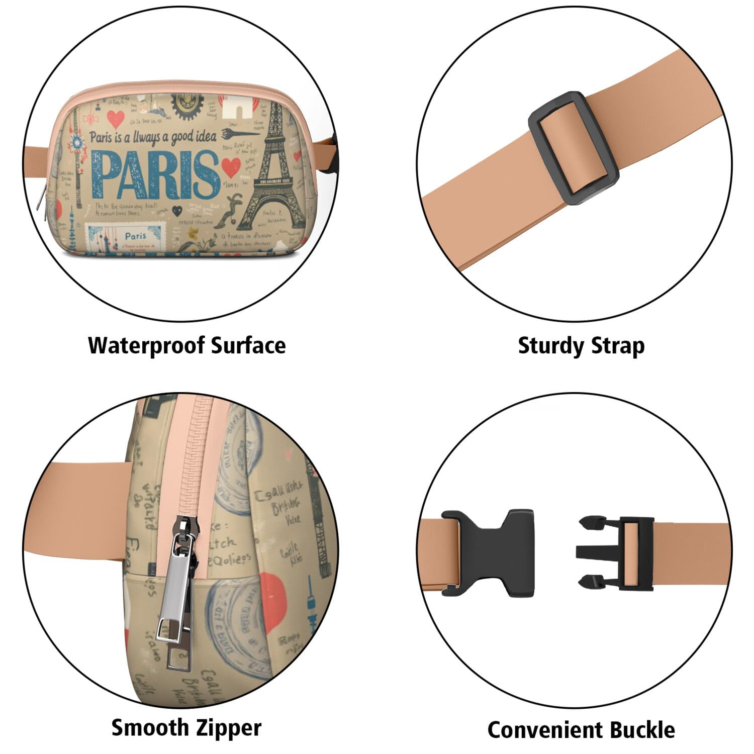 Crossbody Fanny Pack for Sports Enthusiasts Commuters HandsFree Running Belt for Jogging with Adjustable Strap for Outdoors Workout Traveling Tower Sporty Waist Pack