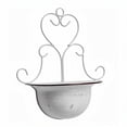 thumbnail image 3 of Fwttom Plant Pots, Vintage Iron Hanging Plastic Flower Pots for Outdoor Plants, Planter Container for Windowsill Balcony Home Decoration, White, 3 of 9