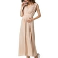 thumbnail image 5 of Edvintorg Maternity Nursing Dress Women Fashion Solid Color Sleeveless Casual Nursing Maxi Dresses Summer Breastfeeding Dress for Women, 5 of 7
