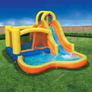 Banzai Sun 'N Splash Fun Kids Inflatable Bounce House and Water Slide Park